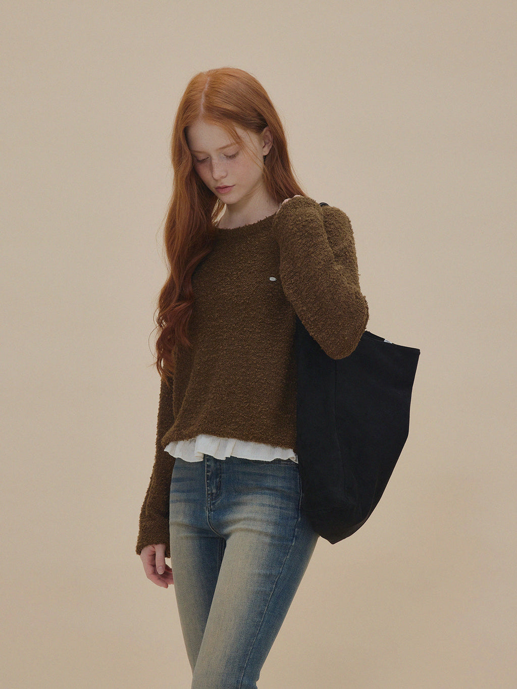 [TWEE] Orit Bouclé Long Sleeve Knit