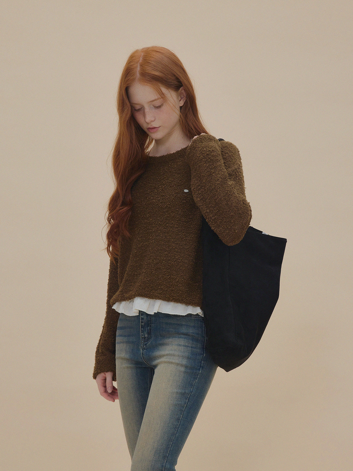 [TWEE] Orit Bouclé Long Sleeve Knit