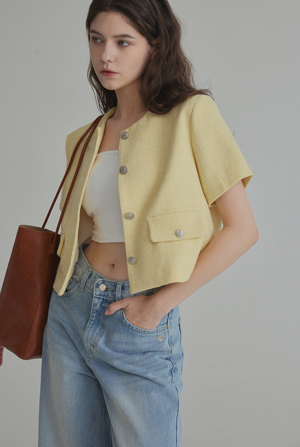 [TWEE] Hermi Tweed Short Sleeve Jacket