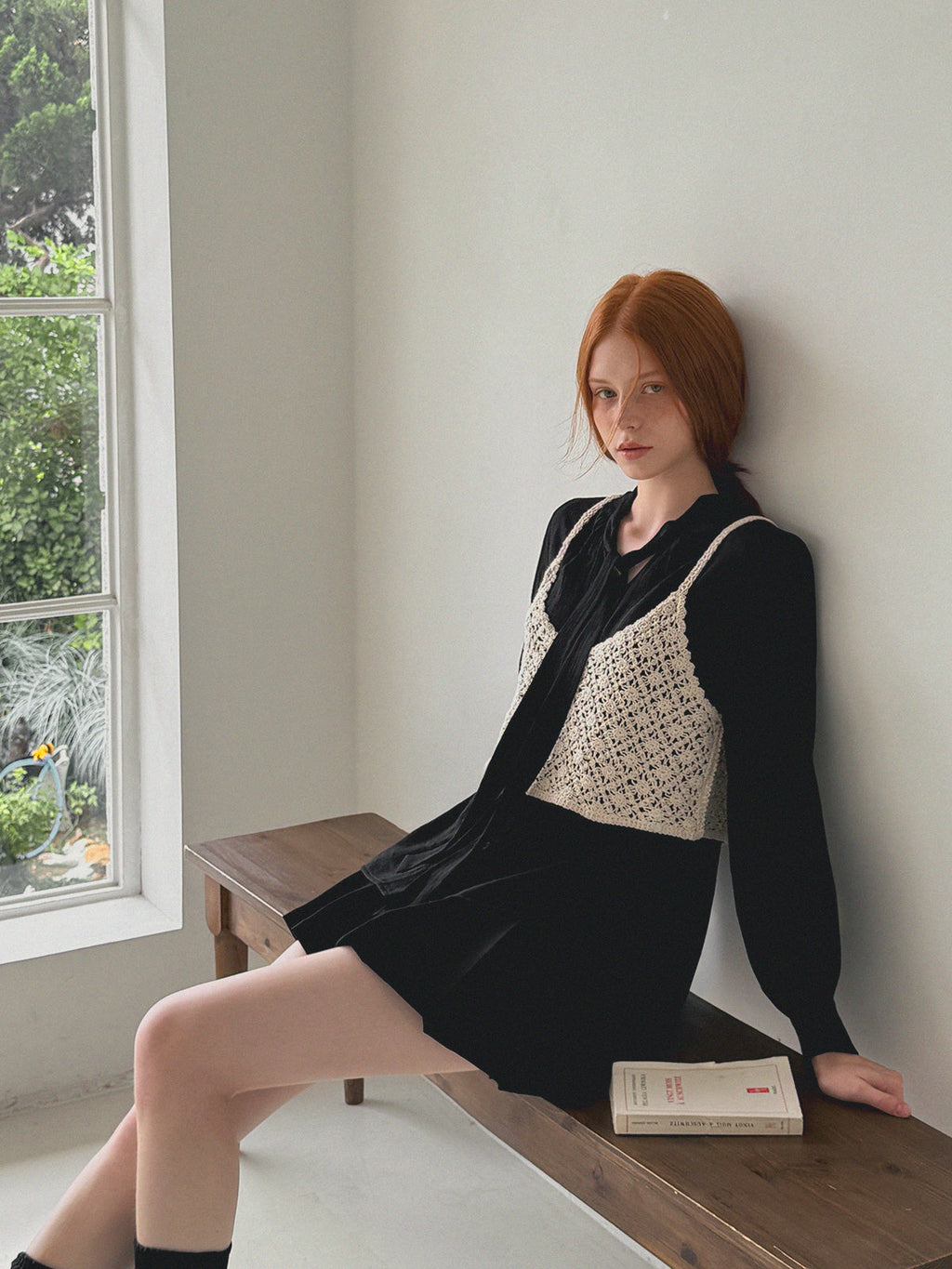 [TWEE] Riren Rose Knit Bustier