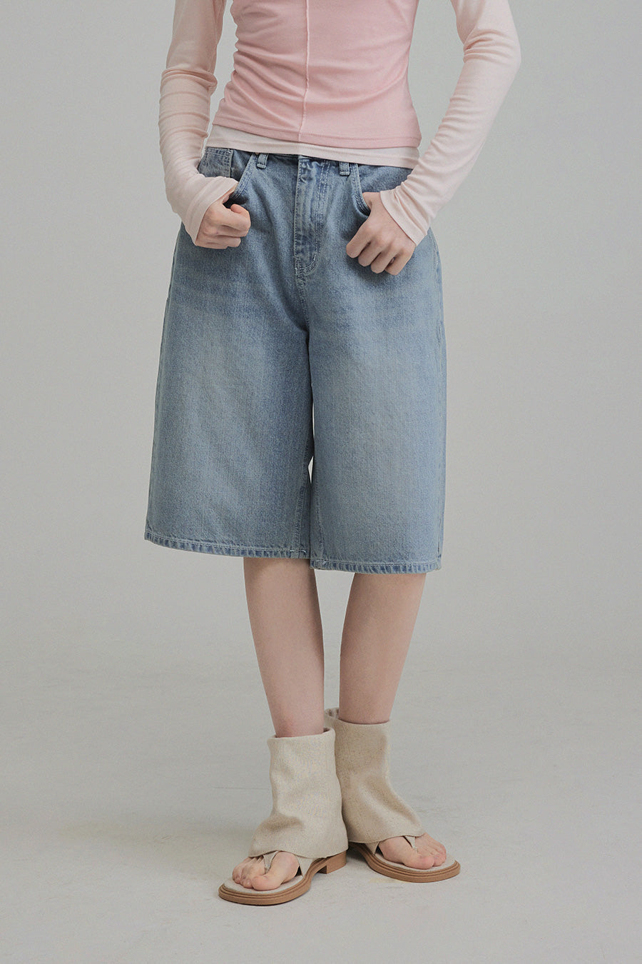 [TWEE] Hento Half Denim Jort Pants