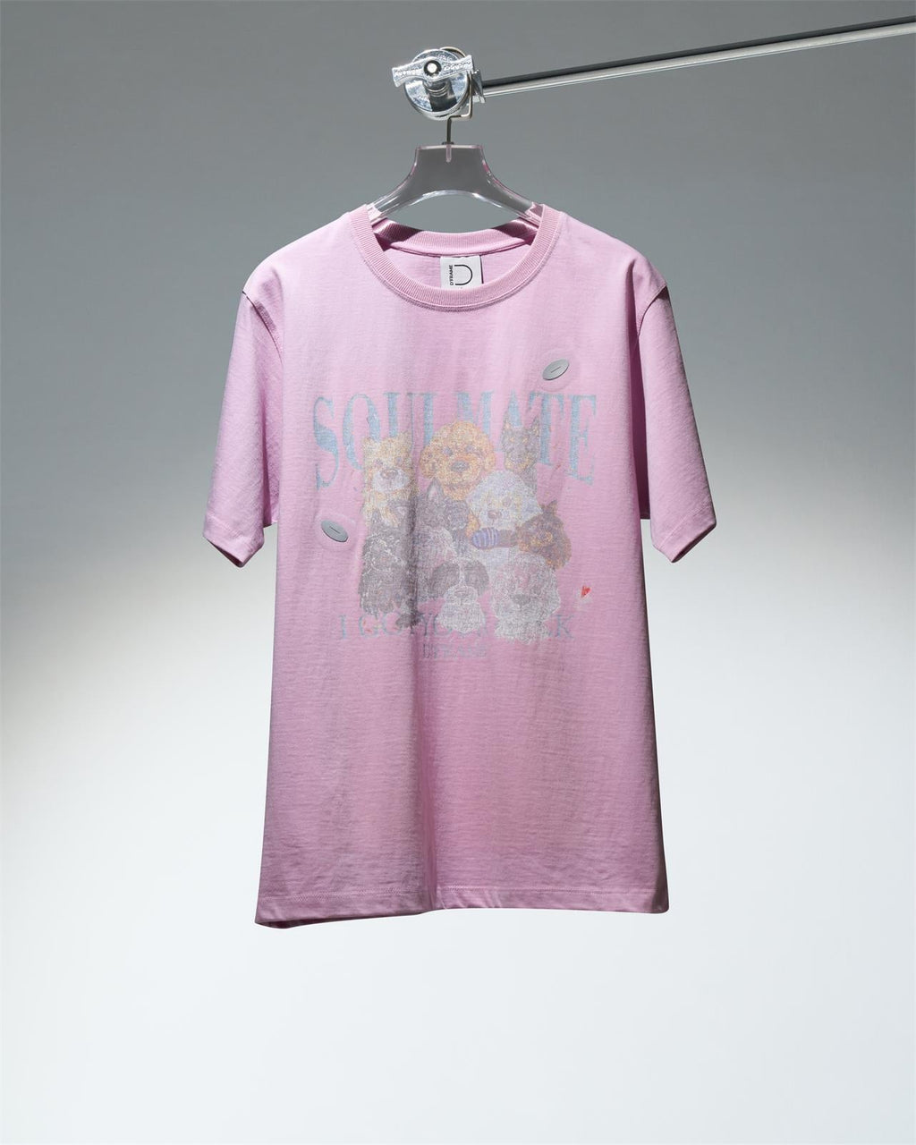 [DFRAME] Make Dog Printed Short Sleeve T-shirt "SOULMATE" Casual Women's Short Sleeve T-shirt