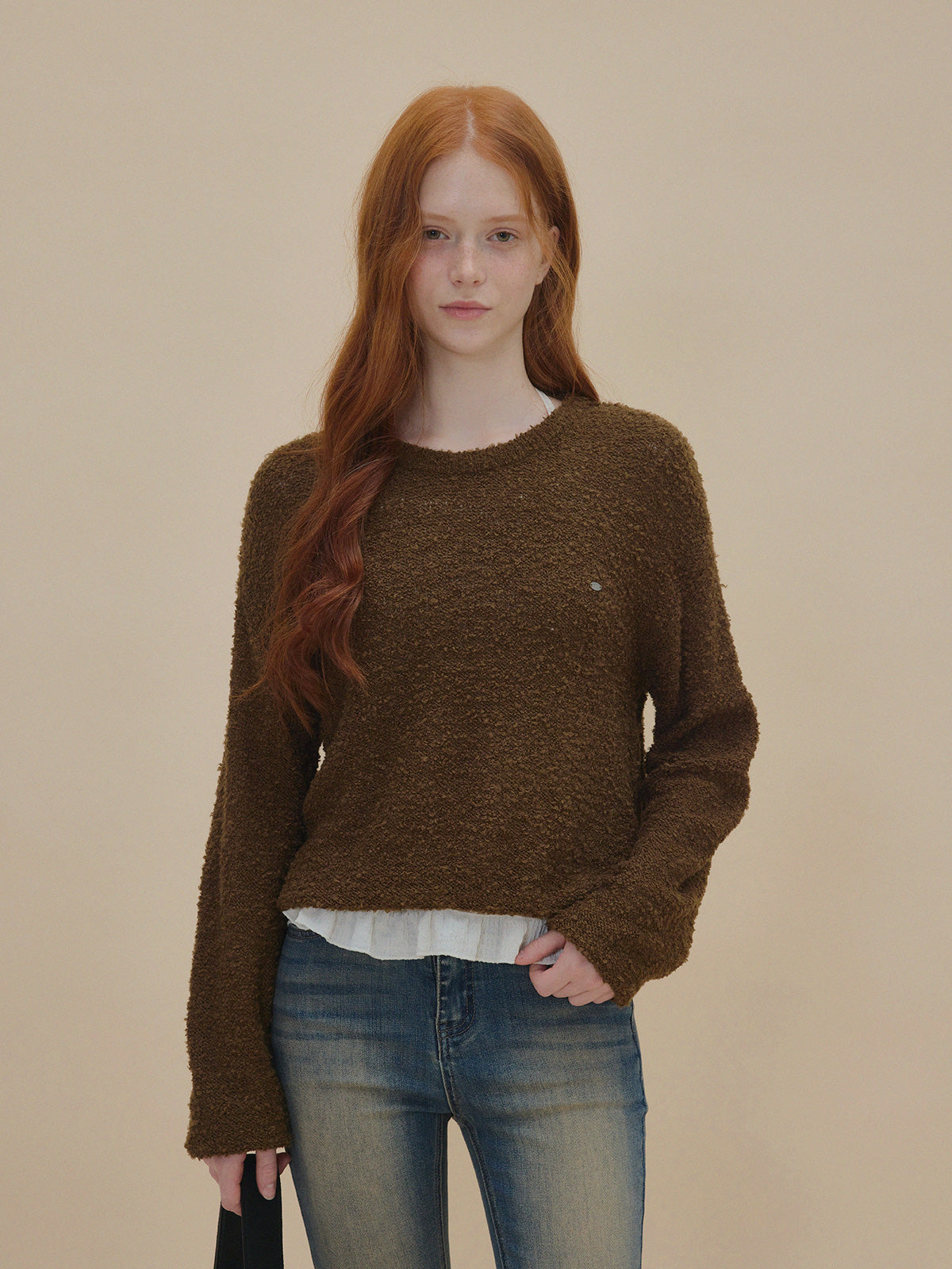 [TWEE] Orit Bouclé Long Sleeve Knit