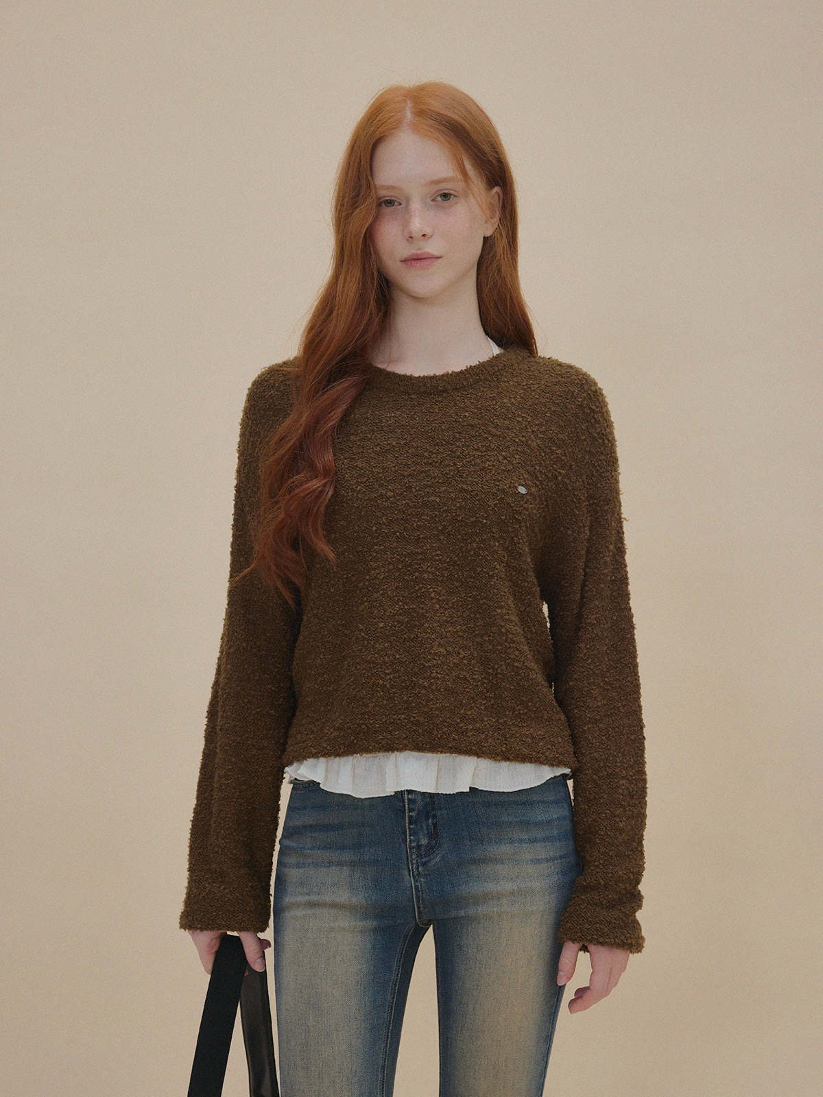 [TWEE] Orit Bouclé Long Sleeve Knit