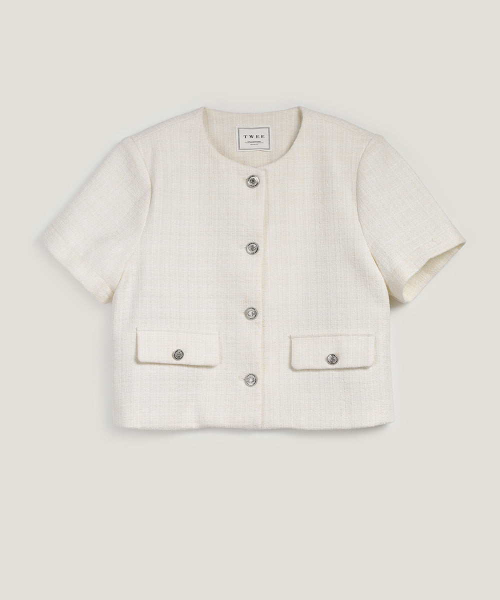 [TWEE] Hermi Tweed Short Sleeve Jacket