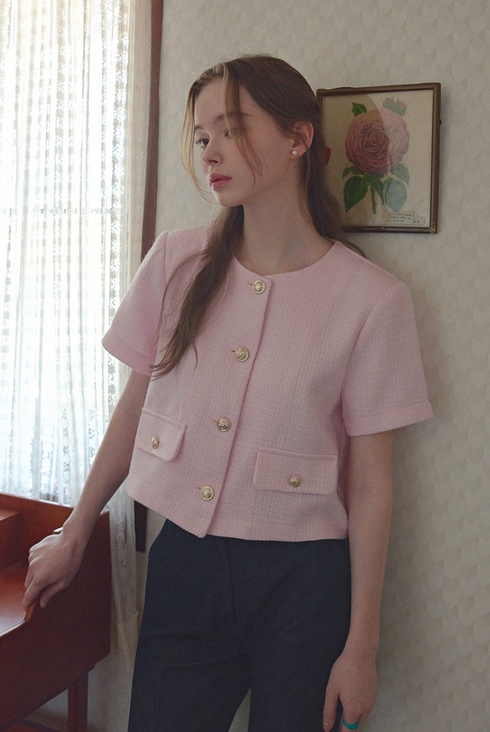 [TWEE] Hermi Tweed Short Sleeve Jacket