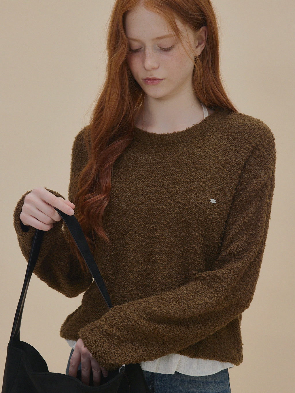 [TWEE] Orit Bouclé Long Sleeve Knit