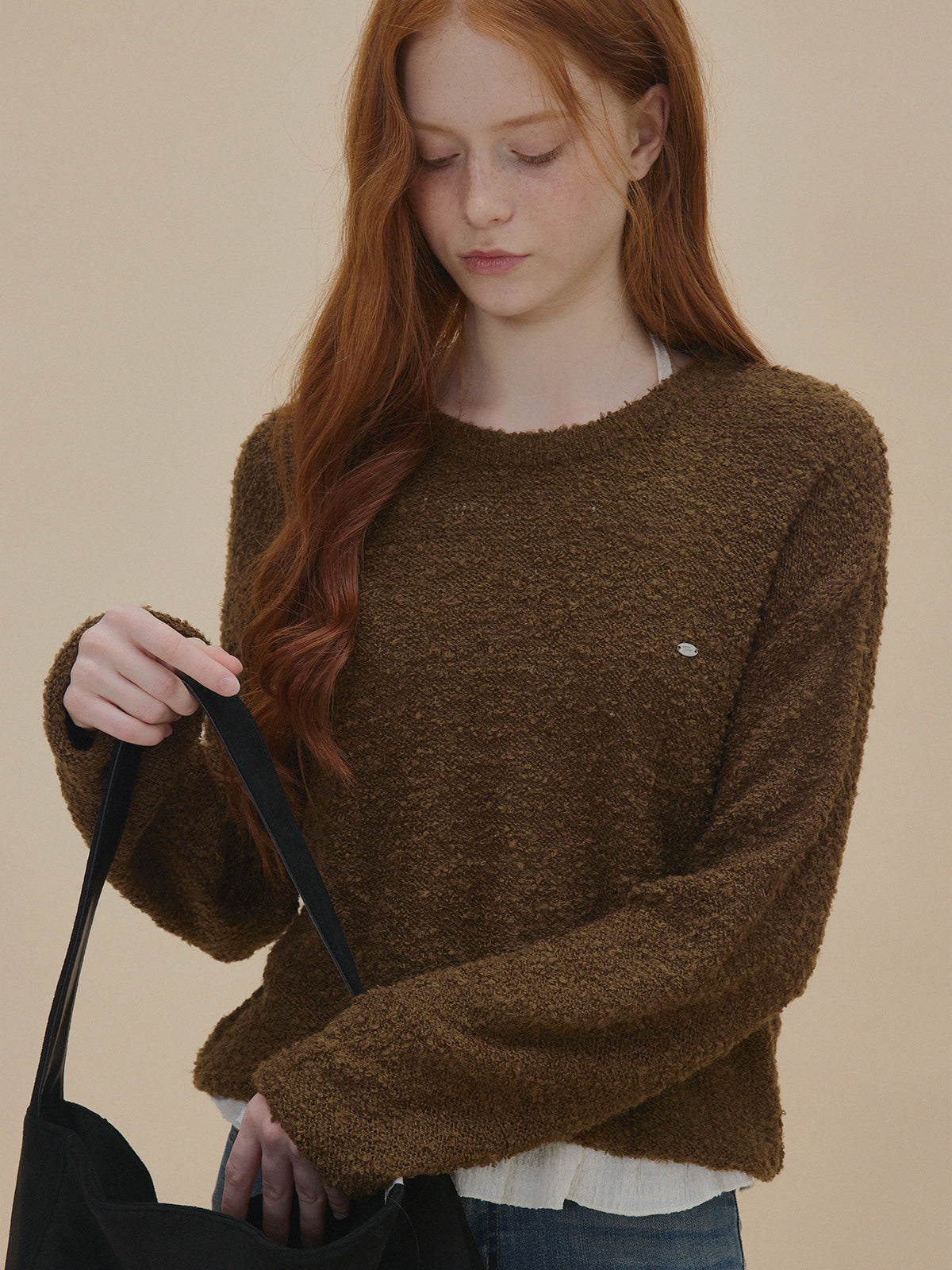 [TWEE] Orit Bouclé Long Sleeve Knit
