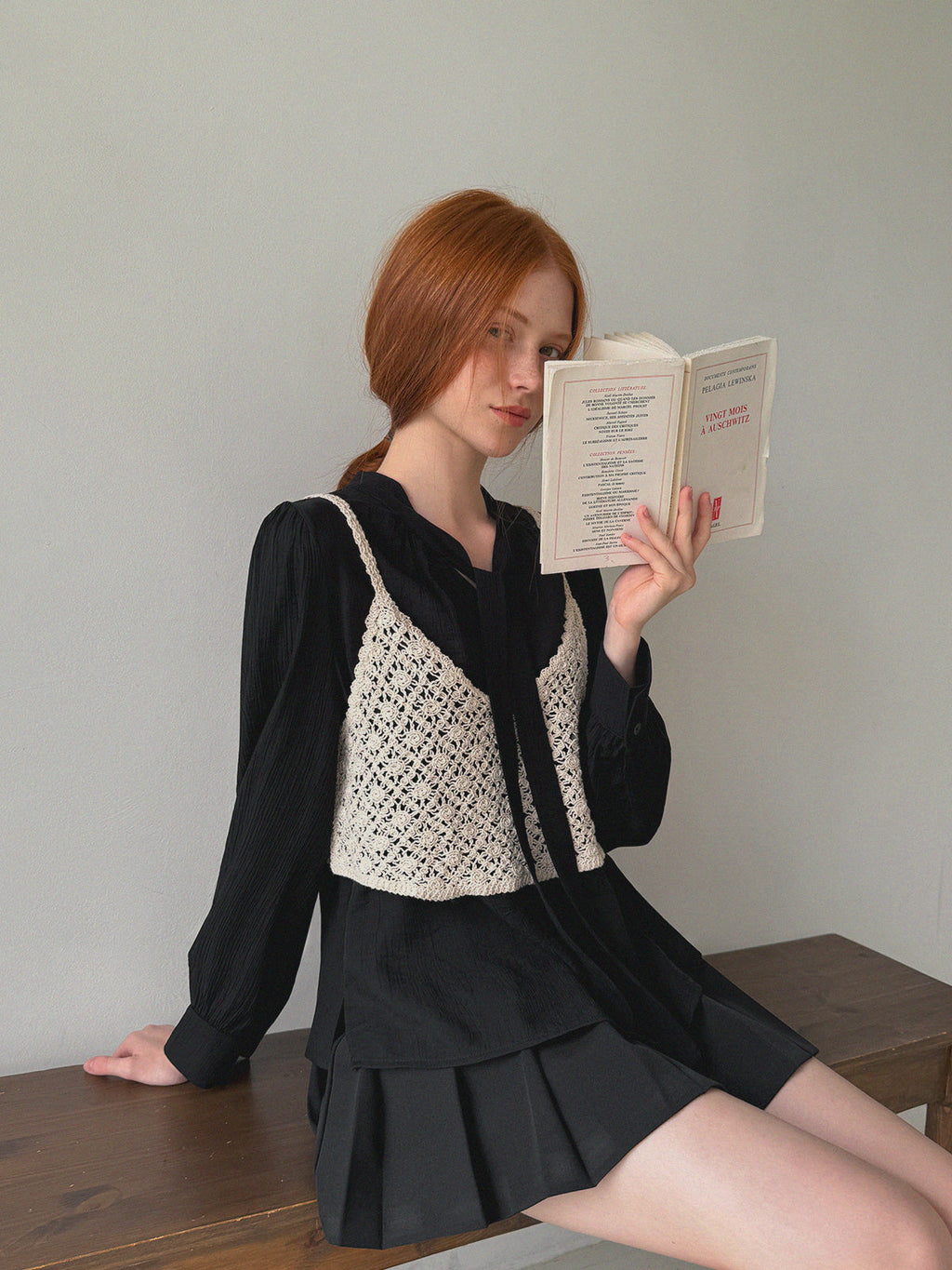 [TWEE] Riren Rose Knit Bustier