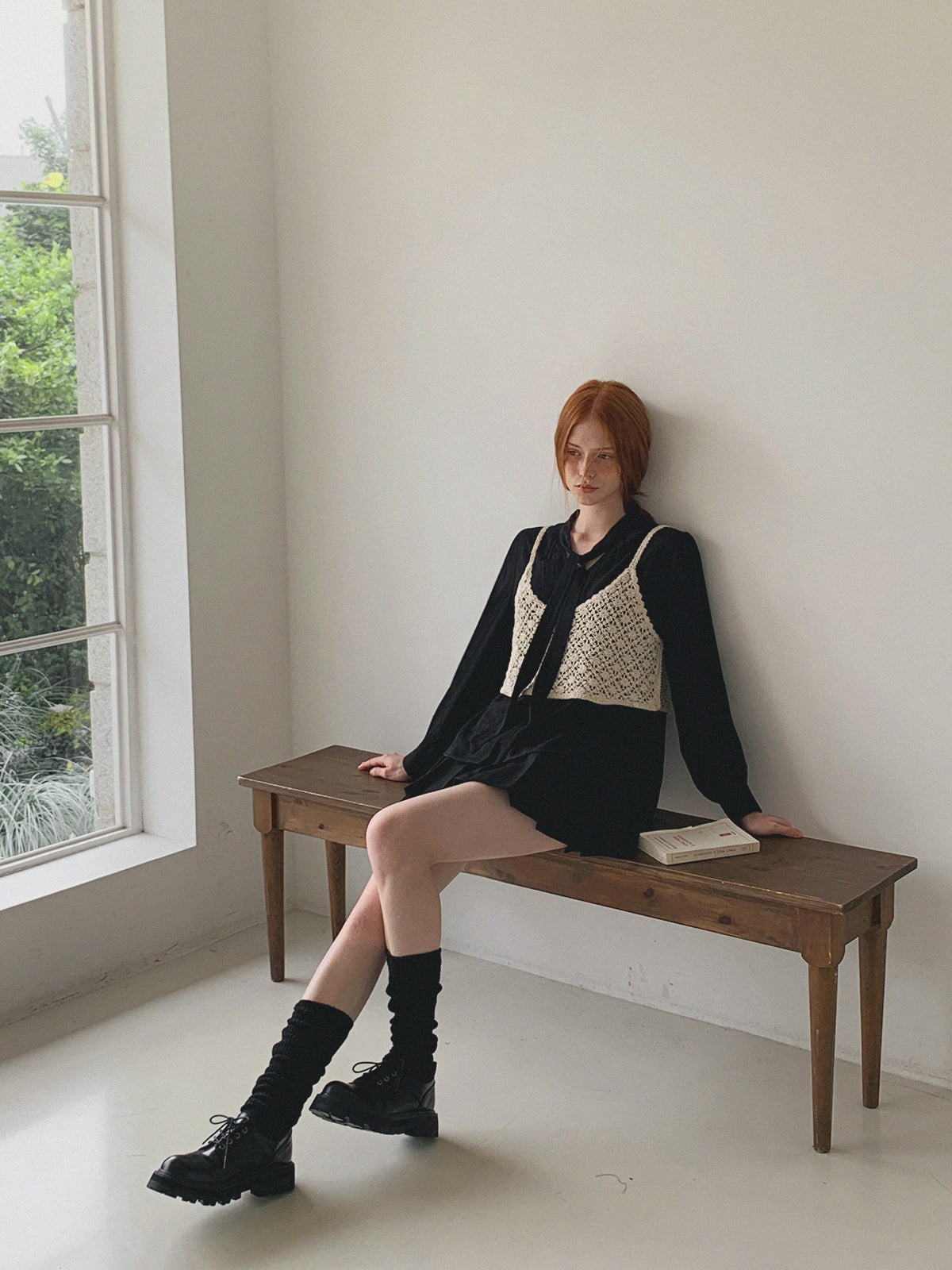 [TWEE] Riren Rose Knit Bustier