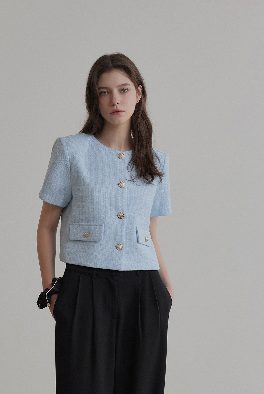 [TWEE] Hermi Tweed Short Sleeve Jacket